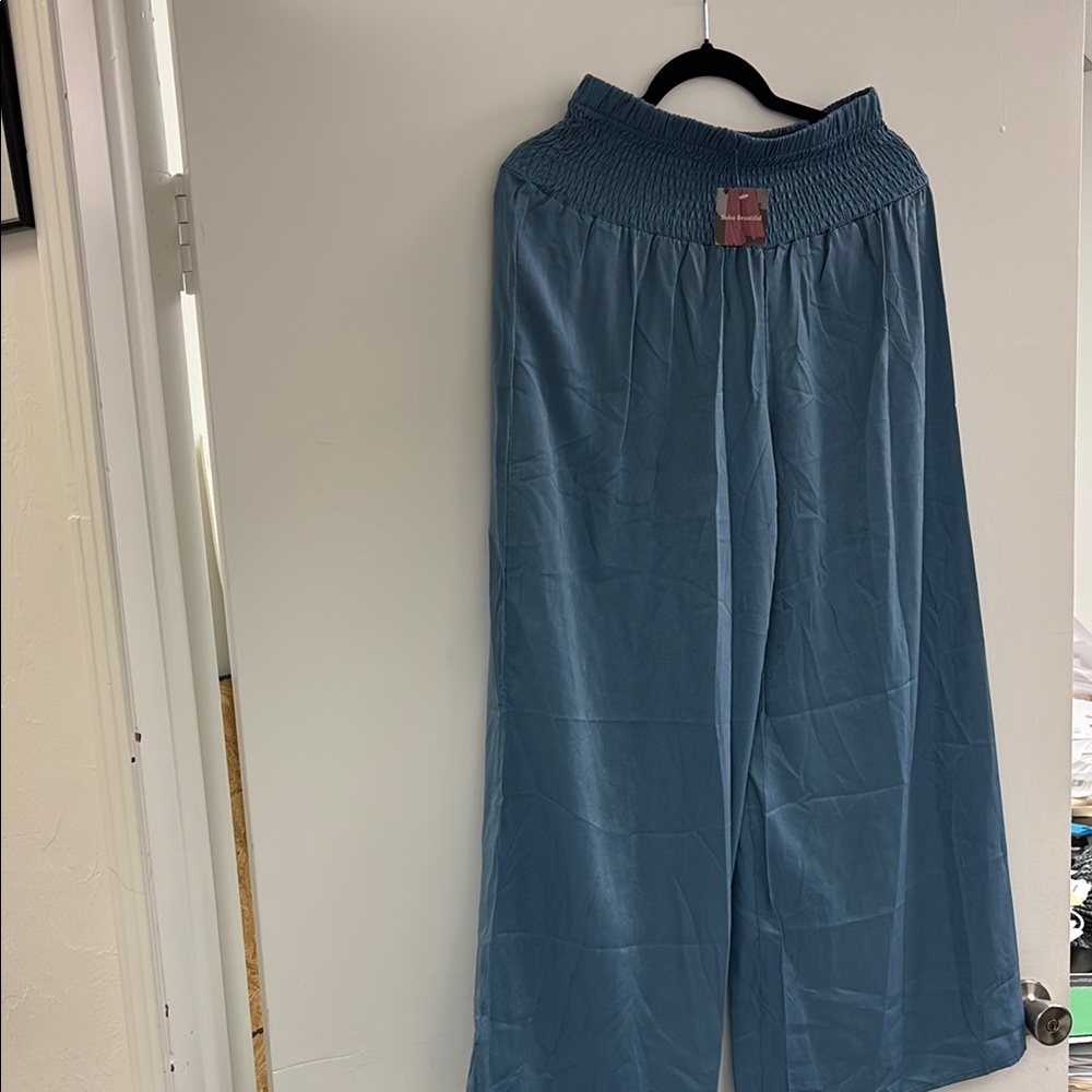 Wide Leg Blue Pants - NWT